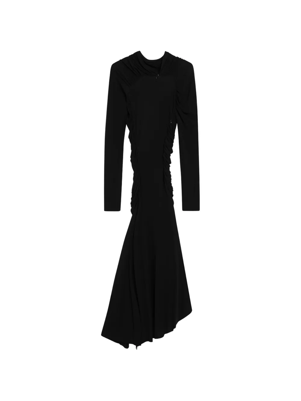 Victoria Beckham gathered long-sleeve asymmetric dress