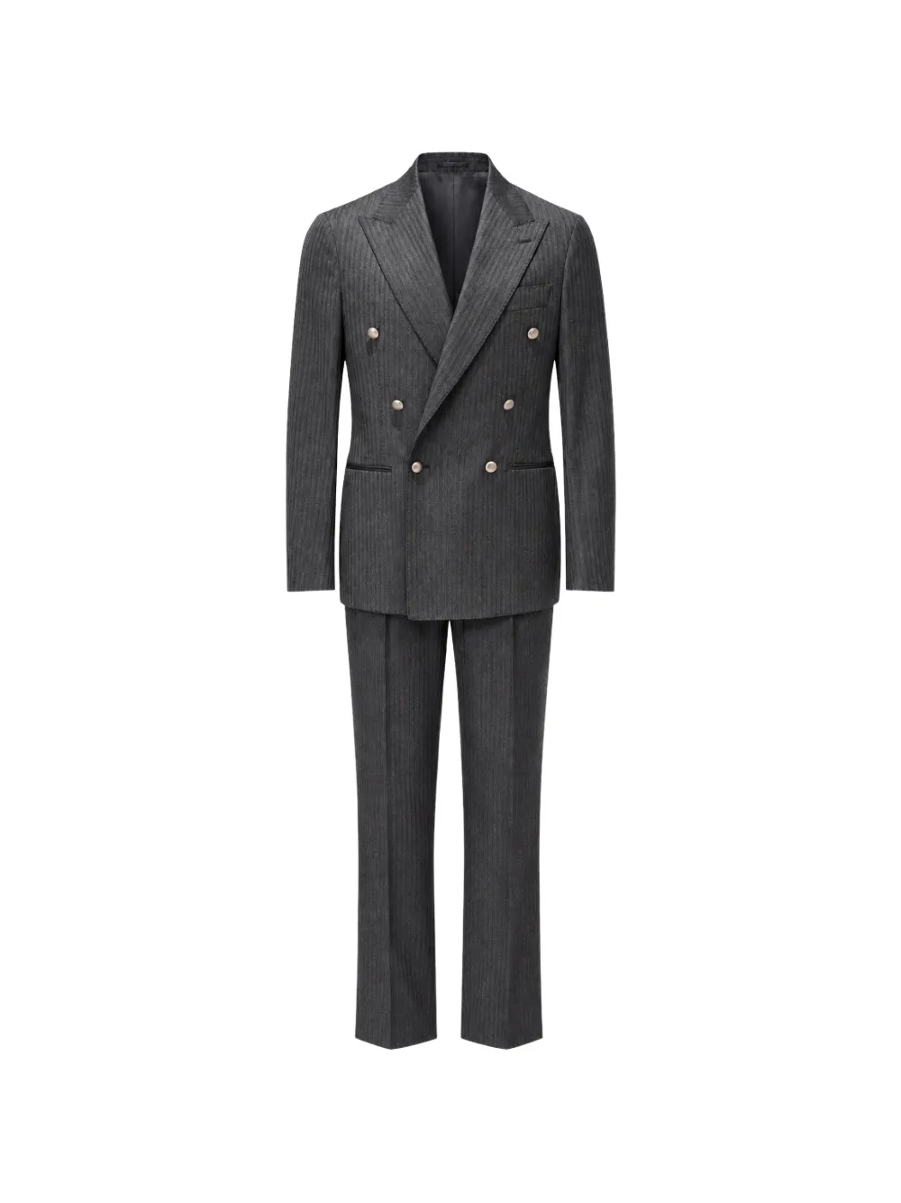 FRANZESE COLLECTION Rolls Royce herringbone double-breasted suit - Grigio