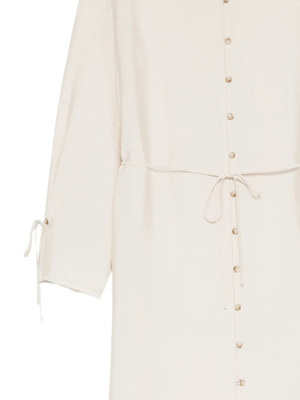James Perse tie-fastening button-up shirt dress Beige