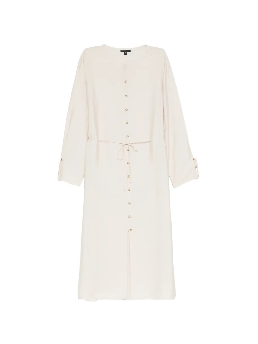 James Perse robe-chemise boutonnée à liens noués - Tons neutres