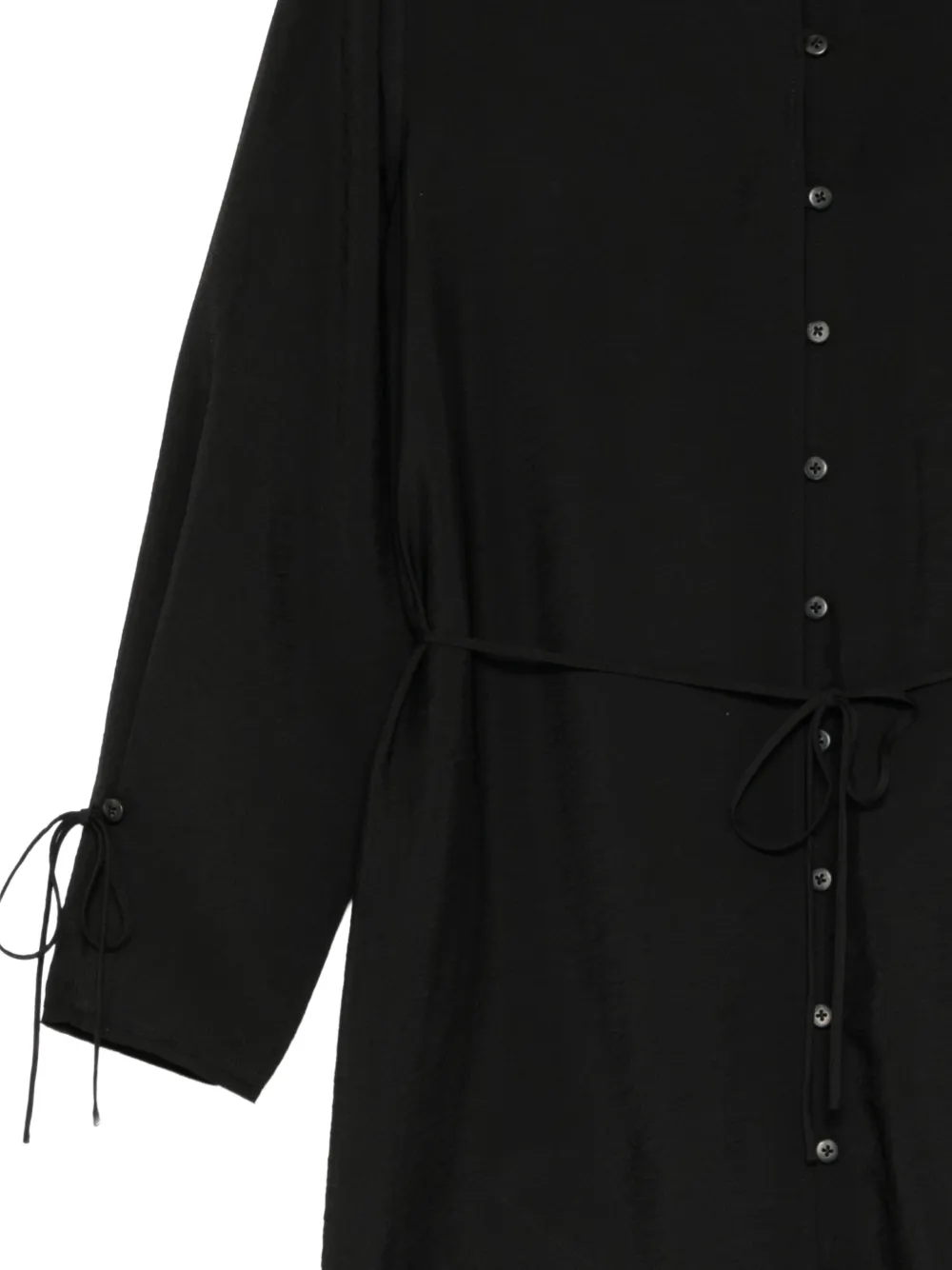 James Perse tie-fastening button-up shirt dress Zwart