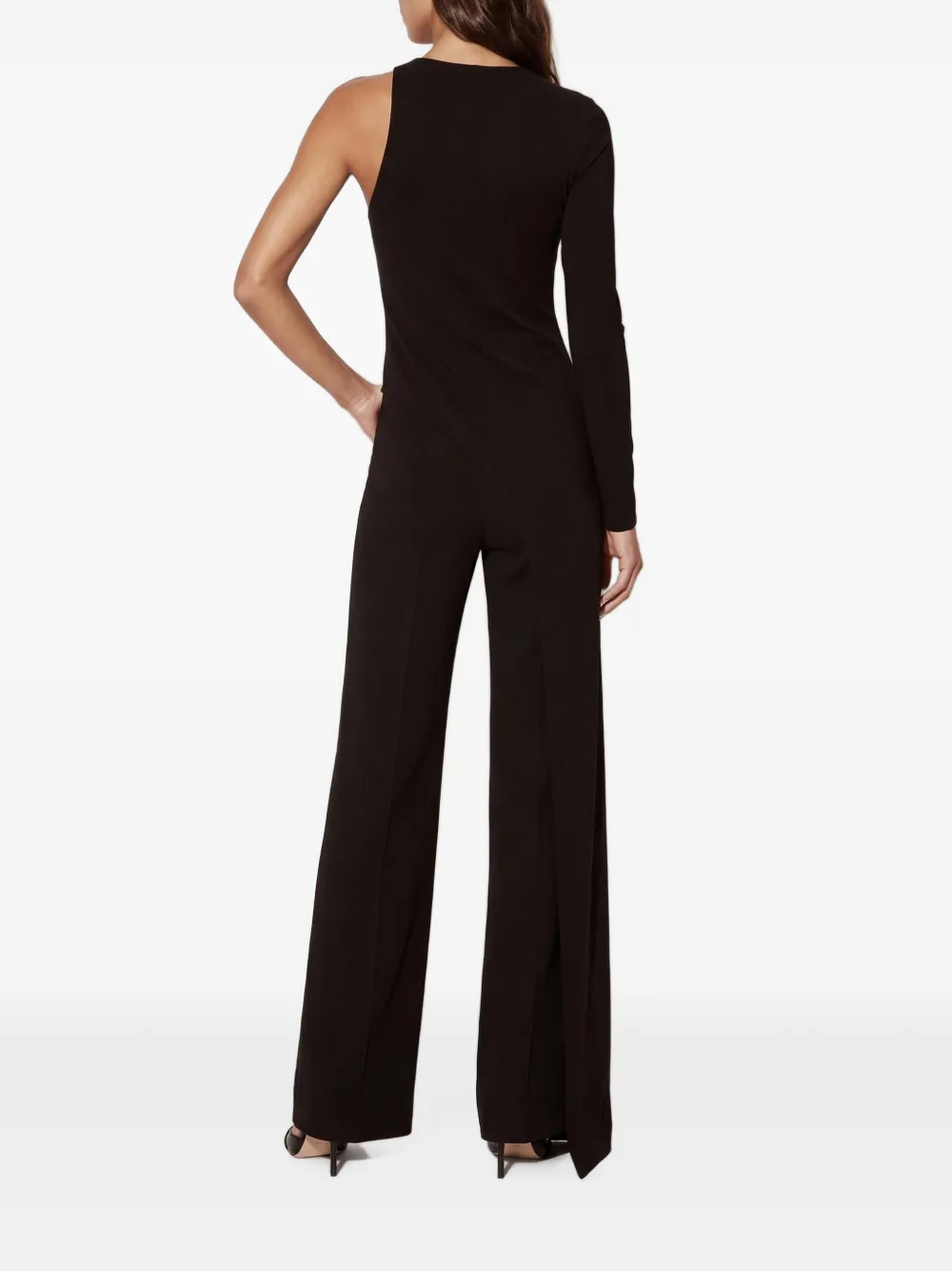 Elisabetta Franchi Top van glanzende jersey stof Zwart