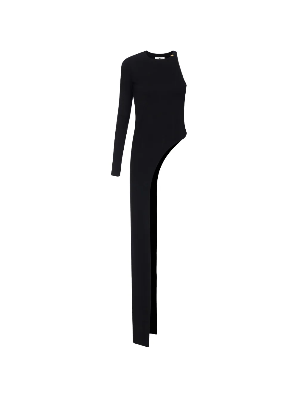 Elisabetta Franchi top in shiny jersey fabric - Nero