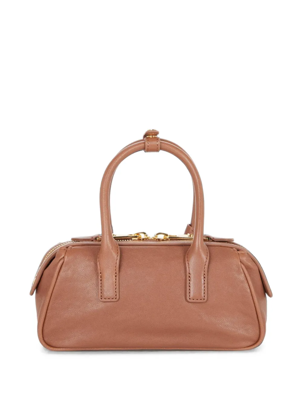 Elisabetta Franchi Kleine Boston leren tas Bruin
