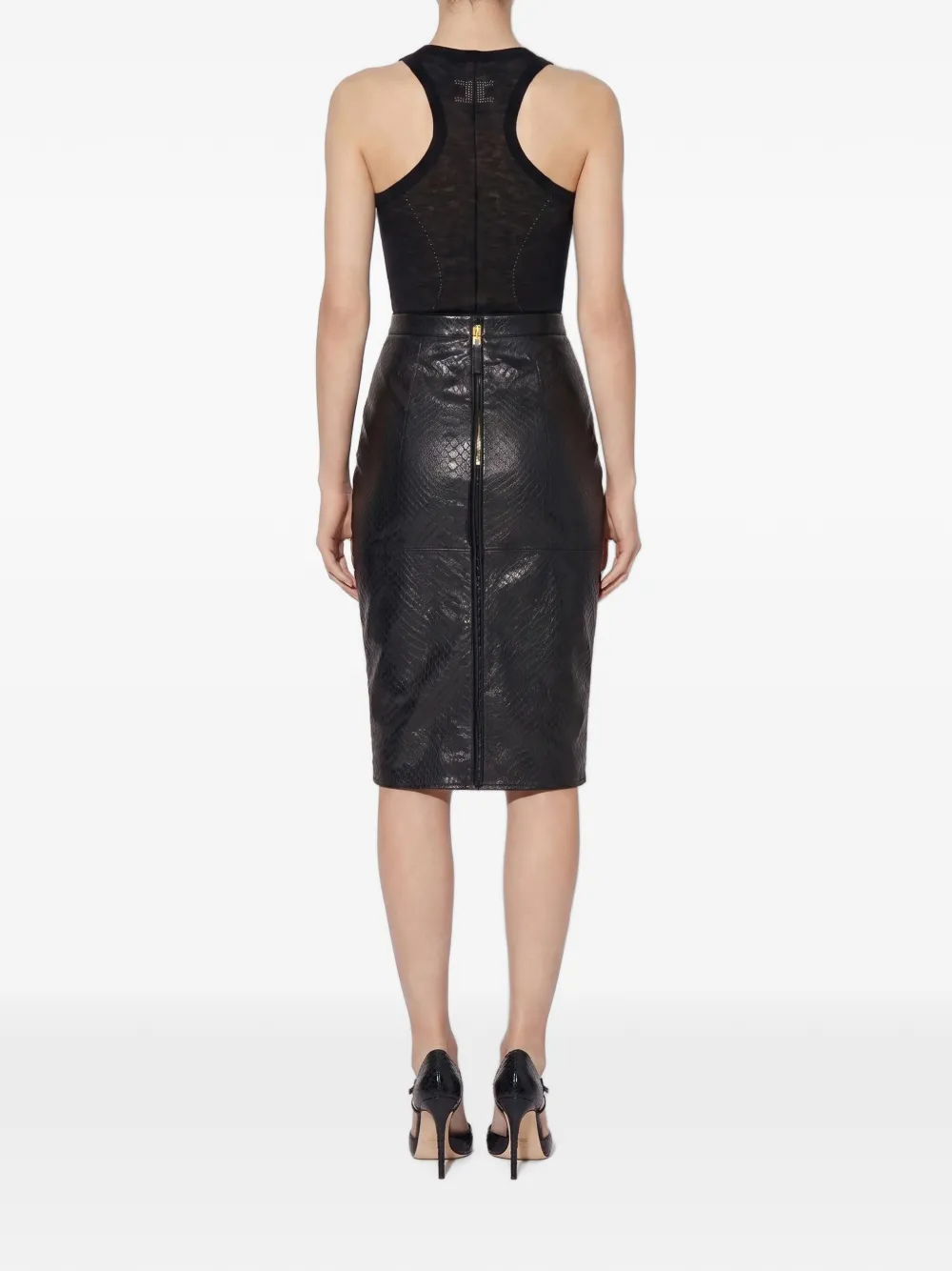 Elisabetta Franchi Wollen top met ribbels Zwart