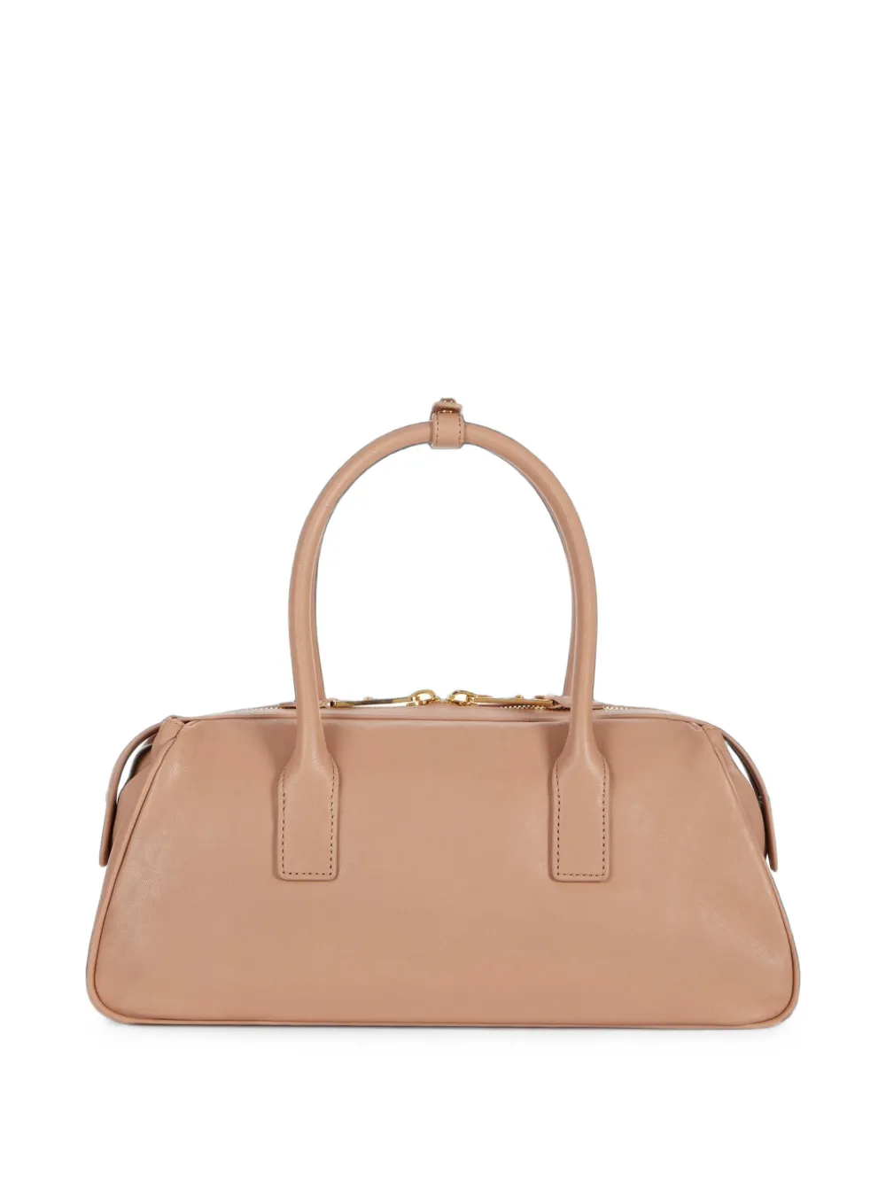 Elisabetta Franchi Kleine Boston tas van nappaleer Beige