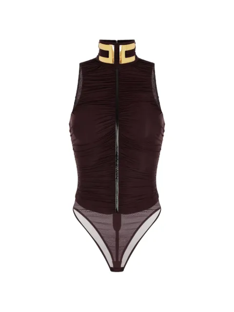 Elisabetta Franchi body de tejido jersey stretch con cuello enjoyado