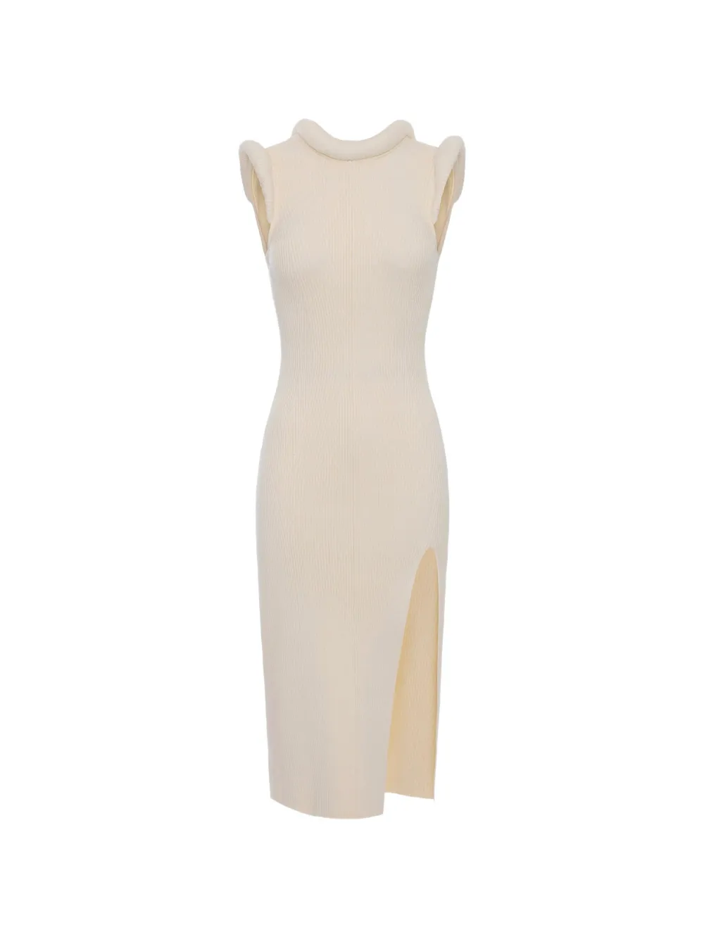 Elisabetta Franchi Gebreide jurk met 3D-details Beige