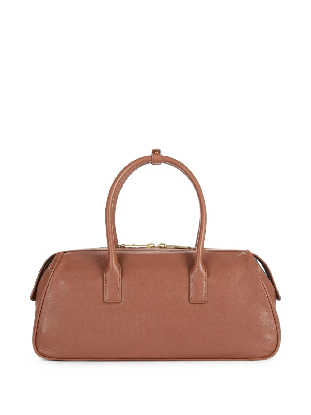 Elisabetta Franchi Medium Boston tas van nappa leer Bruin
