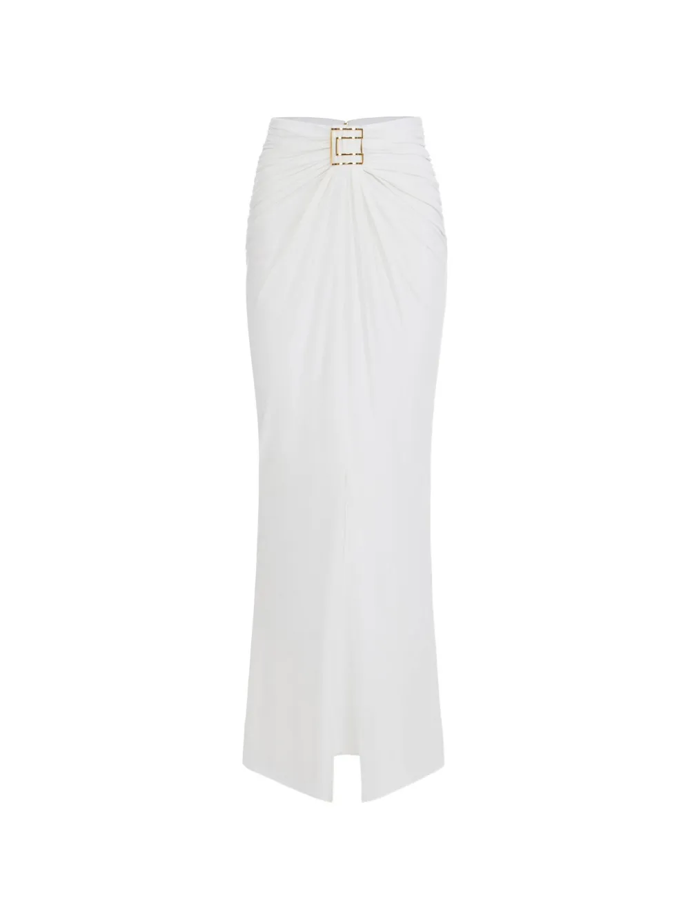 Elisabetta Franchi skirt in crêpe jersey fabric with jewel logo - Bianco