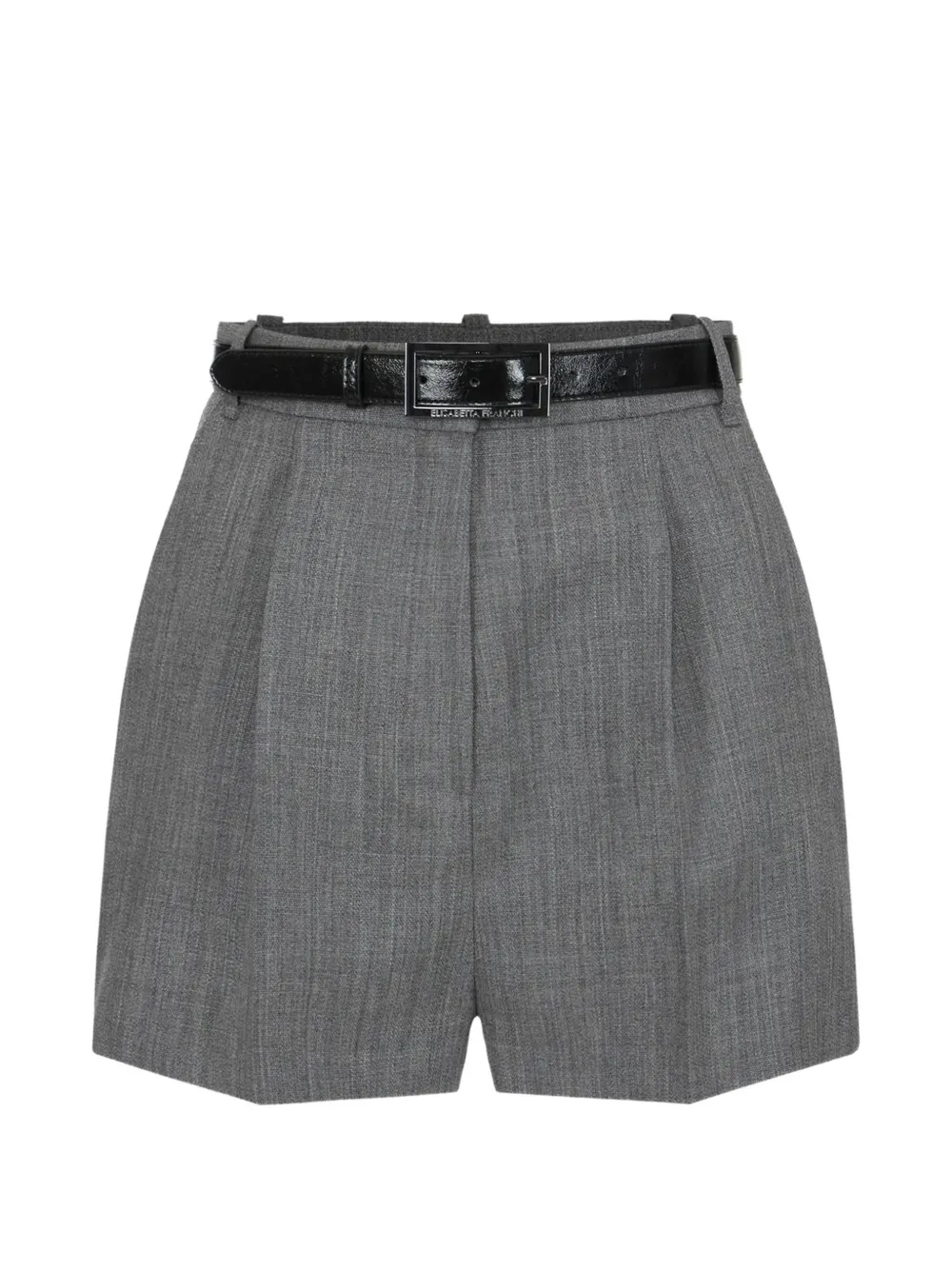 Elisabetta Franchi shorts in wool fabric with belt