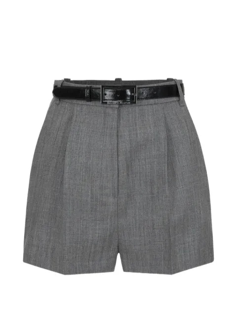 Elisabetta Franchi shorts in wool fabric with belt