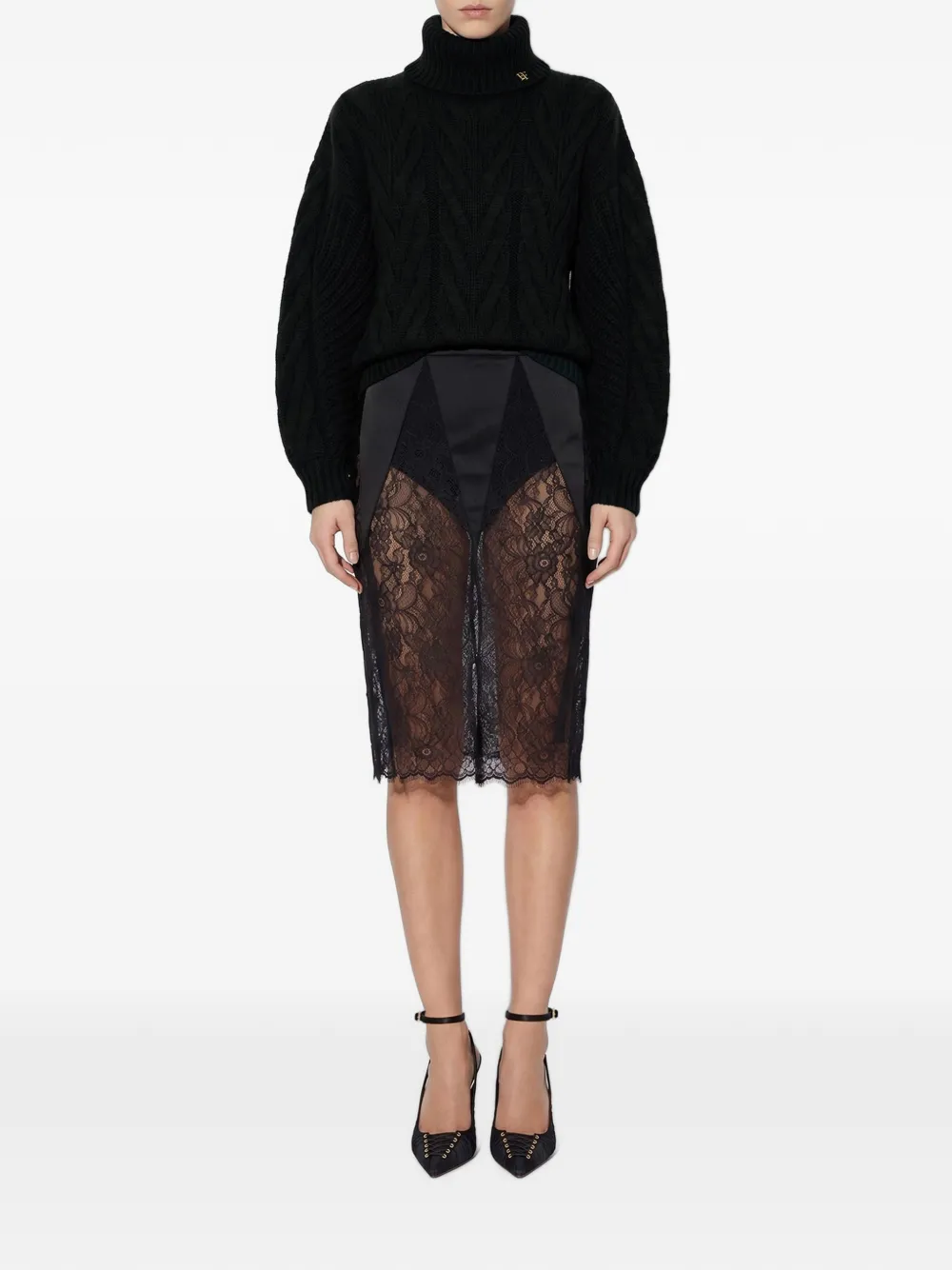 Elisabetta Franchi Gebreide pullover Zwart