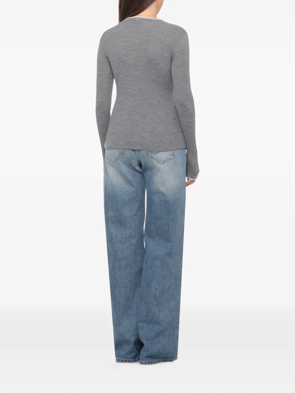 Elisabetta Franchi Vest met geborduurd logo en V-hals Grijs