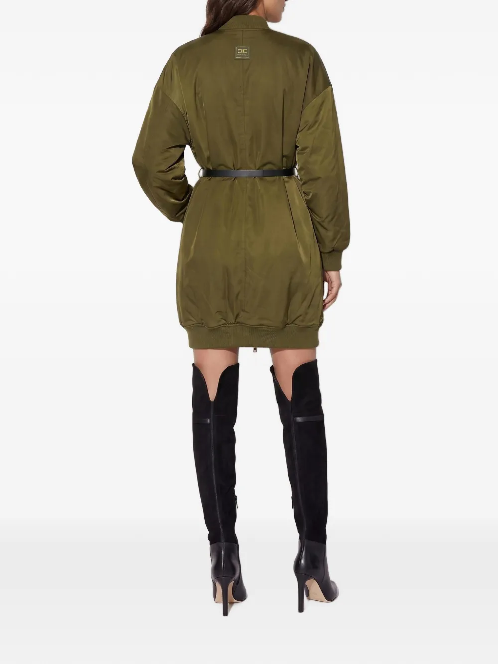 Elisabetta Franchi Voile donsjack Groen