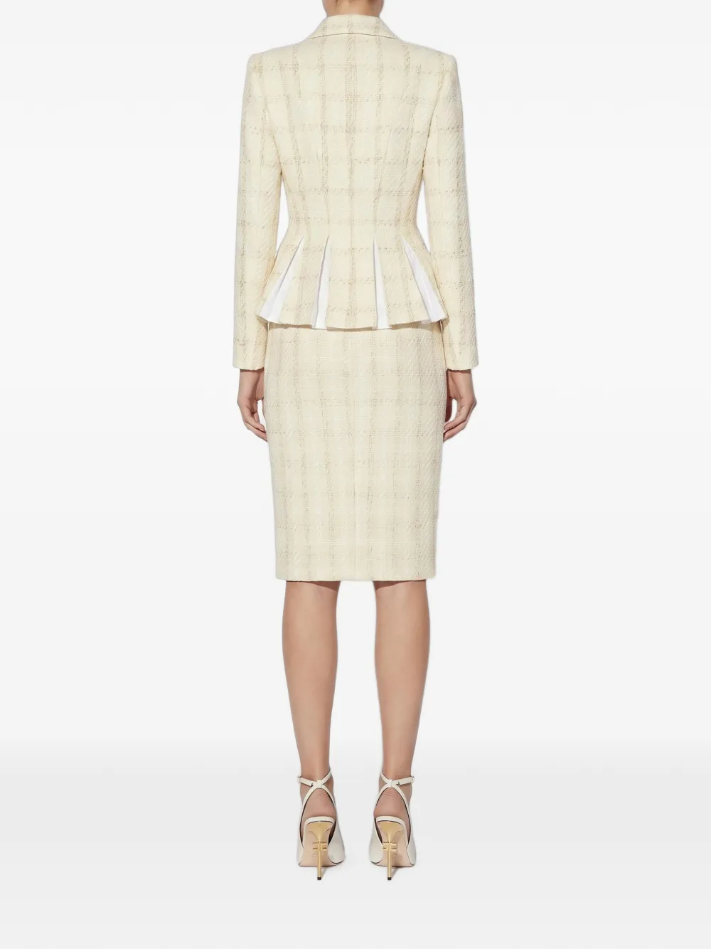 Elisabetta Franchi Tweed jack Beige