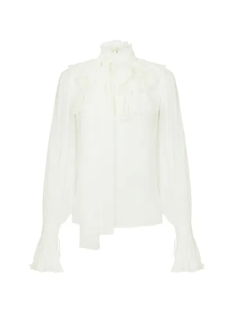 Elisabetta Franchi blusa de georgette con cinturón