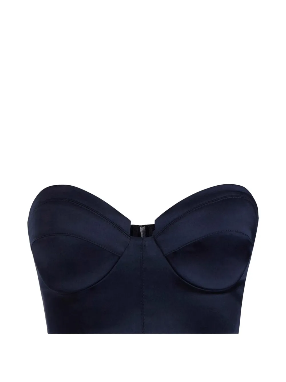 Elisabetta Franchi stretch satin top - Blu