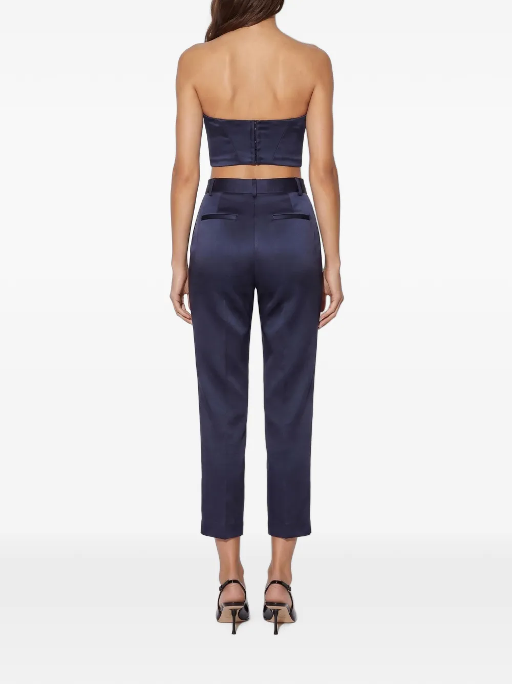 Elisabetta Franchi Stretch satijnen top Blauw