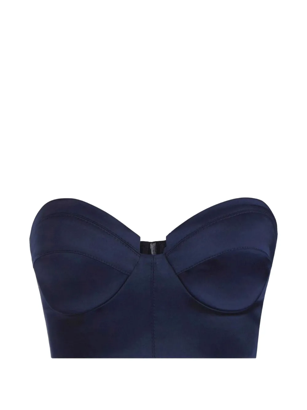 Elisabetta Franchi stretch satin top - Blu