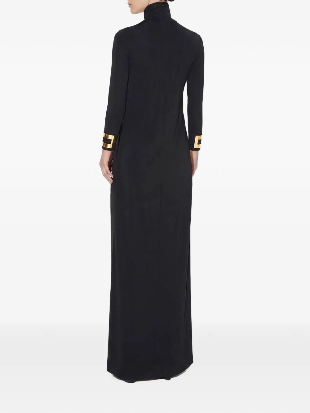 Elisabetta Franchi Top van glanzende jersey stof Zwart