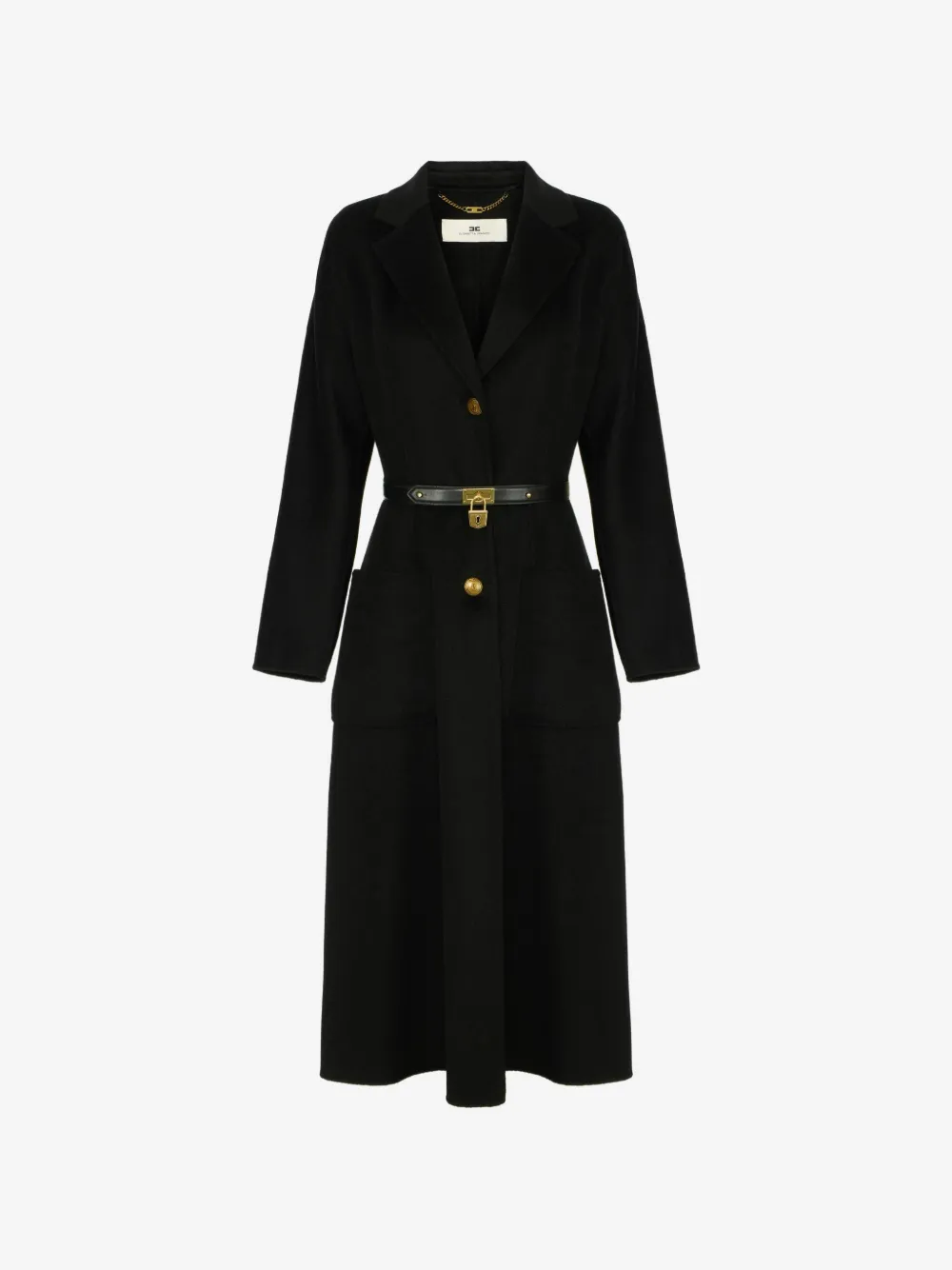 Elisabetta Franchi Mantel aus doppeltem Stoff mit Gürtel | 42