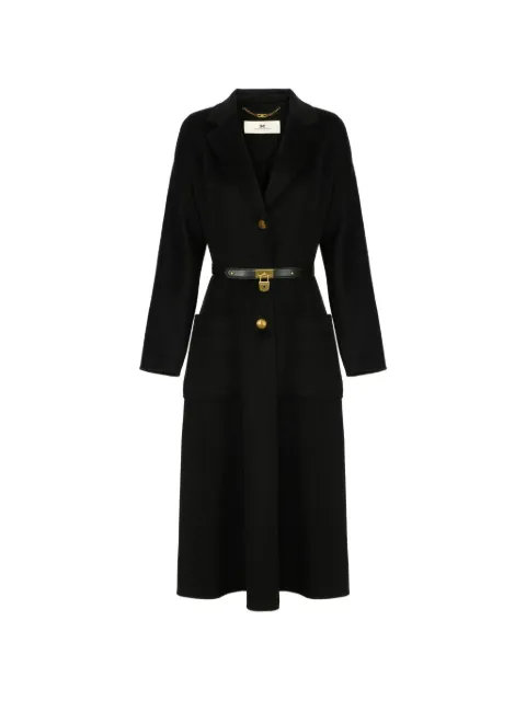Elisabetta Franchi coat in double cloth with belt