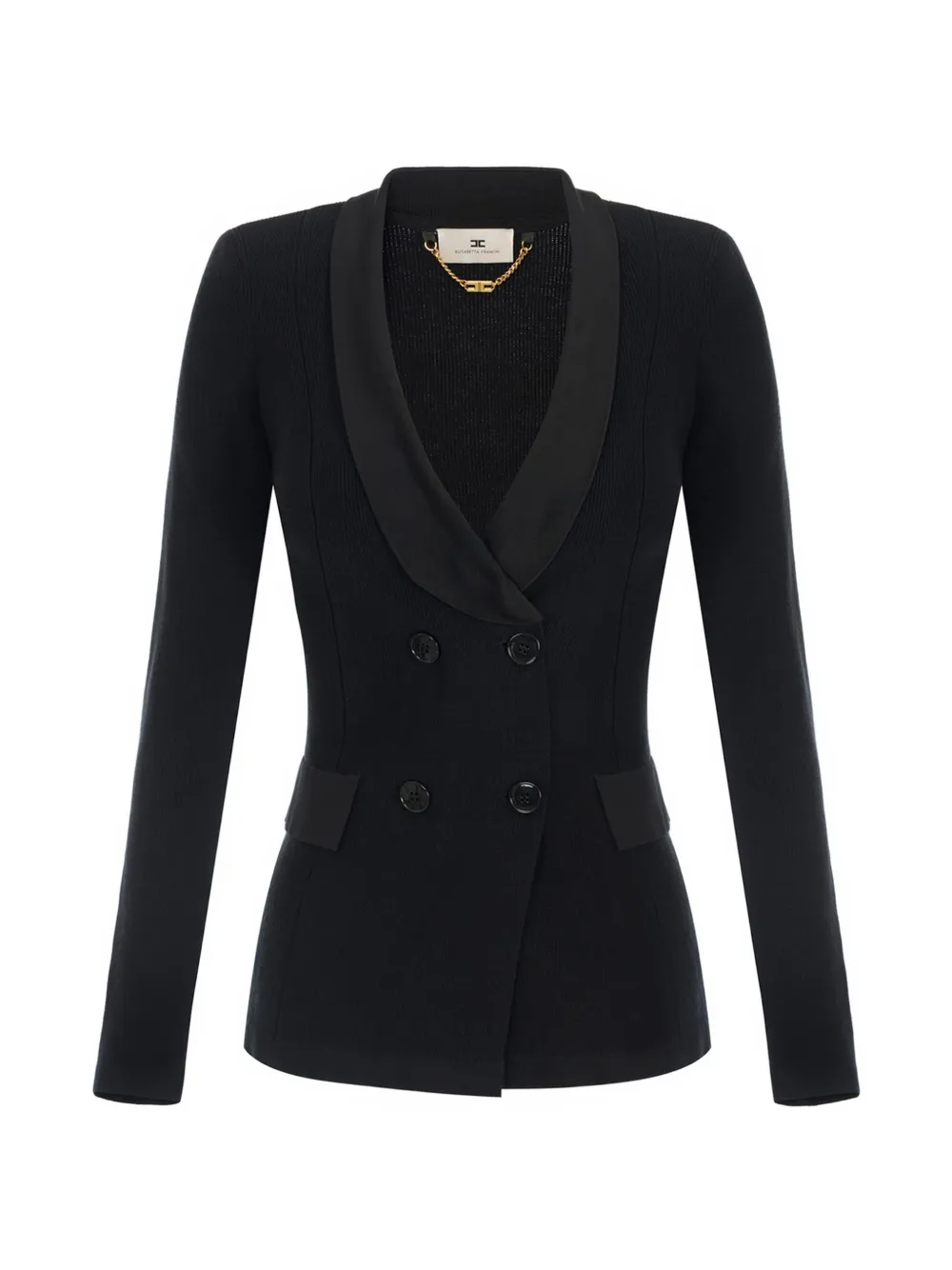 Elisabetta Franchi knit jacket with shiny viscose details