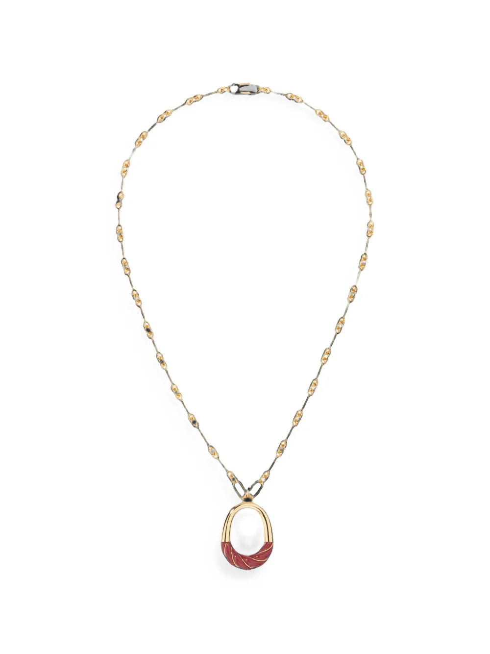 Aurelie Bidermann Diana oval-pendent necklace