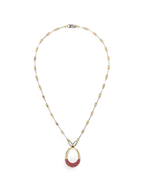 Aurelie Bidermann Diana oval-pendent necklace
