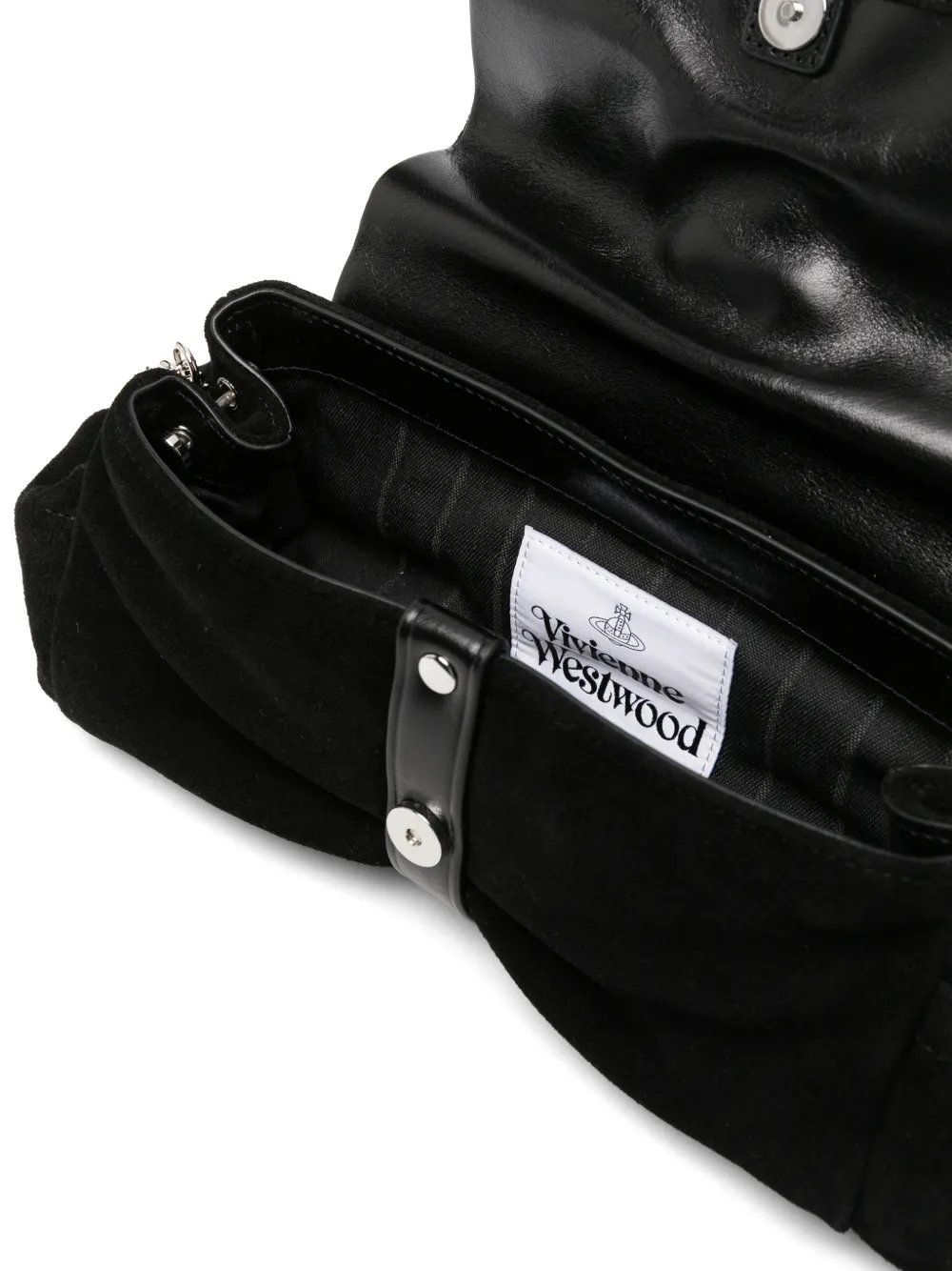 Vivienne Westwood Hazel Treasure clutch met gespdetail Zwart