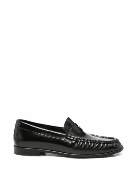 POEVE penny-slot ruched loafers