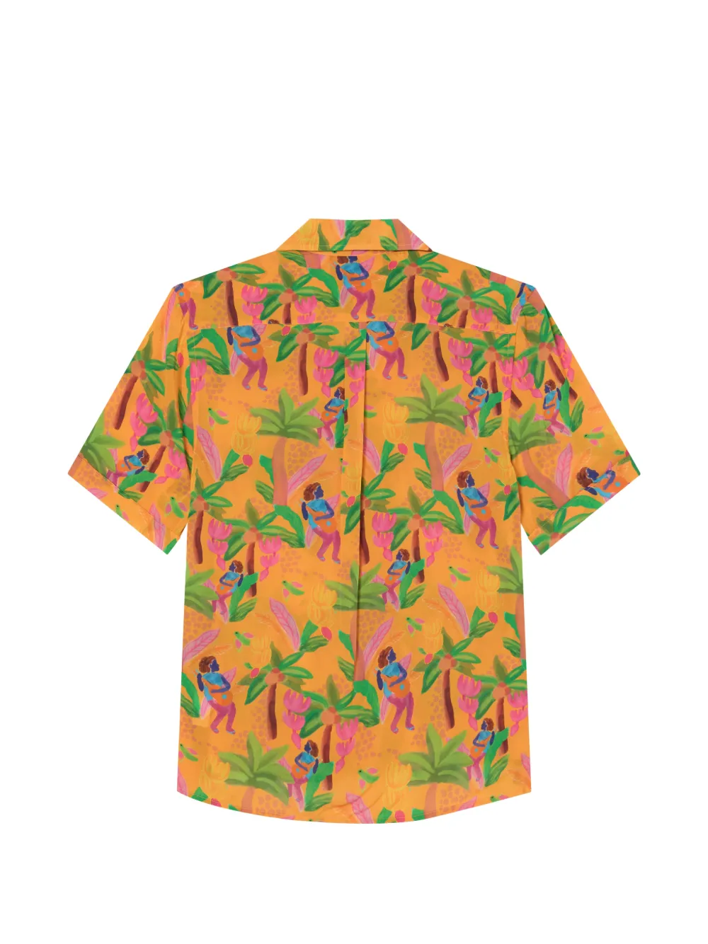 Vilebrequin Tropicalia bowlingshirt Oranje