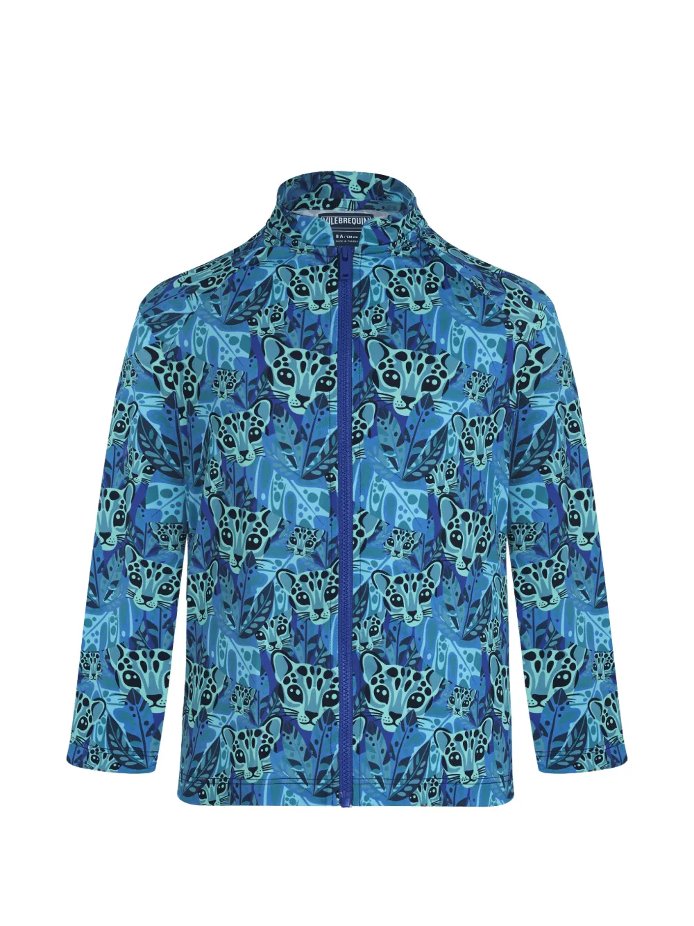 Vilebrequin Kids tiger-print zip-up sweatshirt - Blu