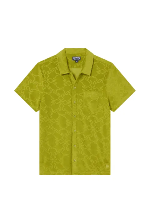 Vilebrequin Turtles Net jacquard bowling shirt