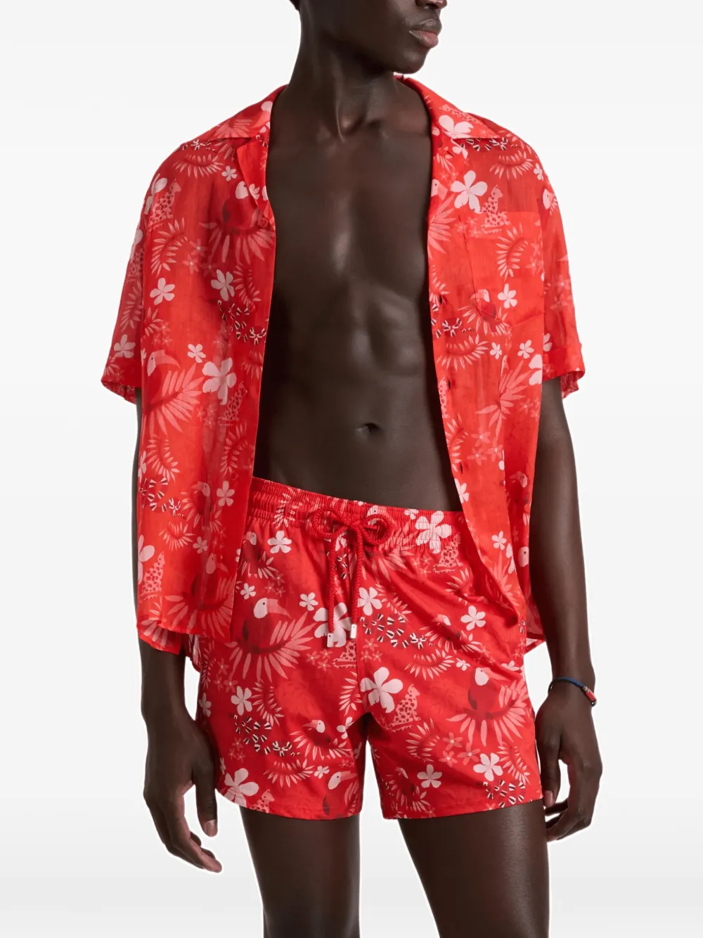 Vilebrequin Zwembroek met print Rood