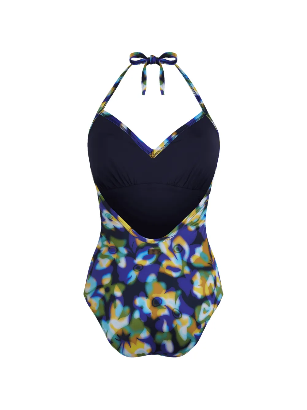 Vilebrequin Frangipanier Trouble badpak met halternek Blauw