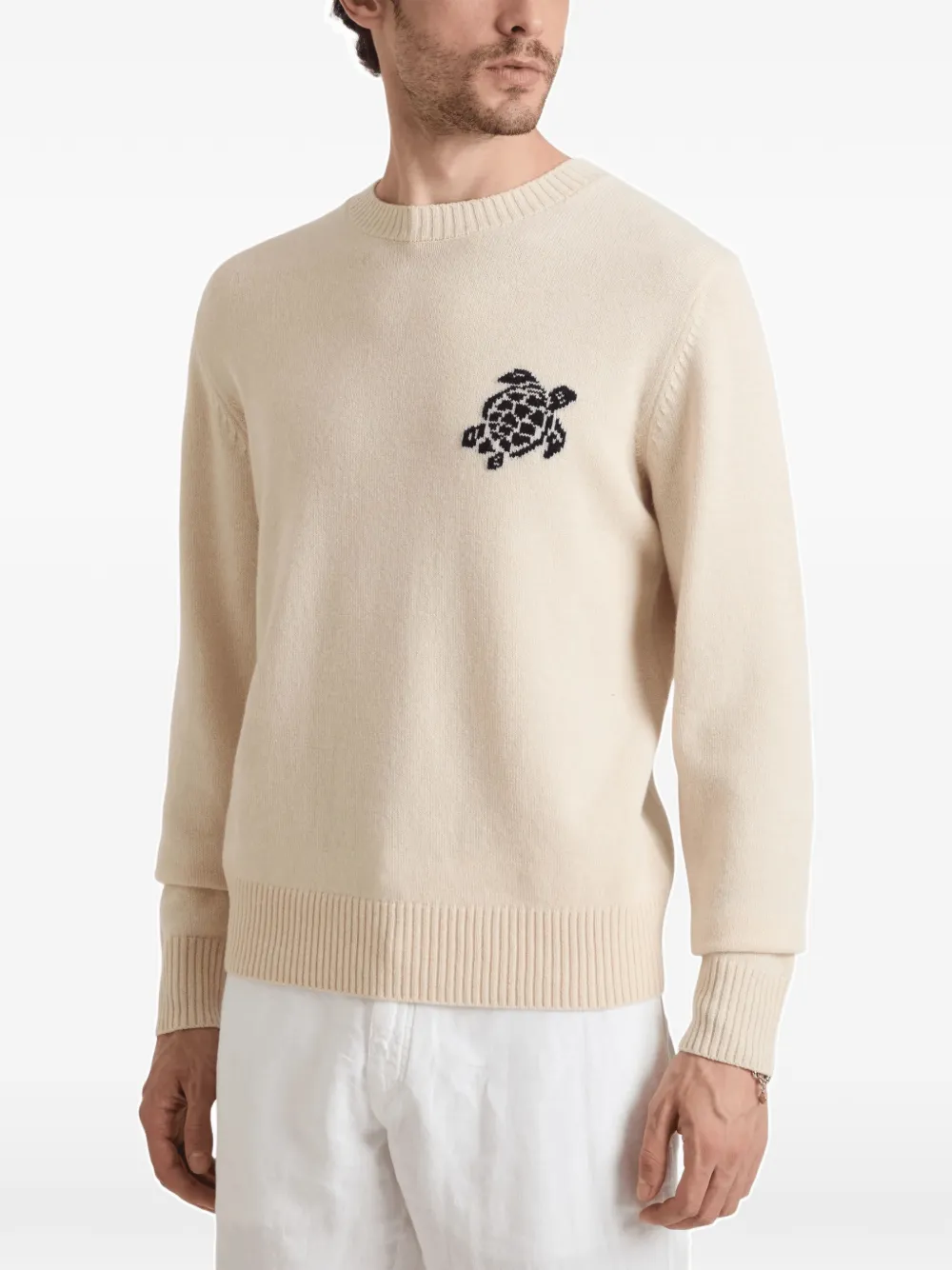 Vilebrequin Trui met schildpad-jacquard Beige