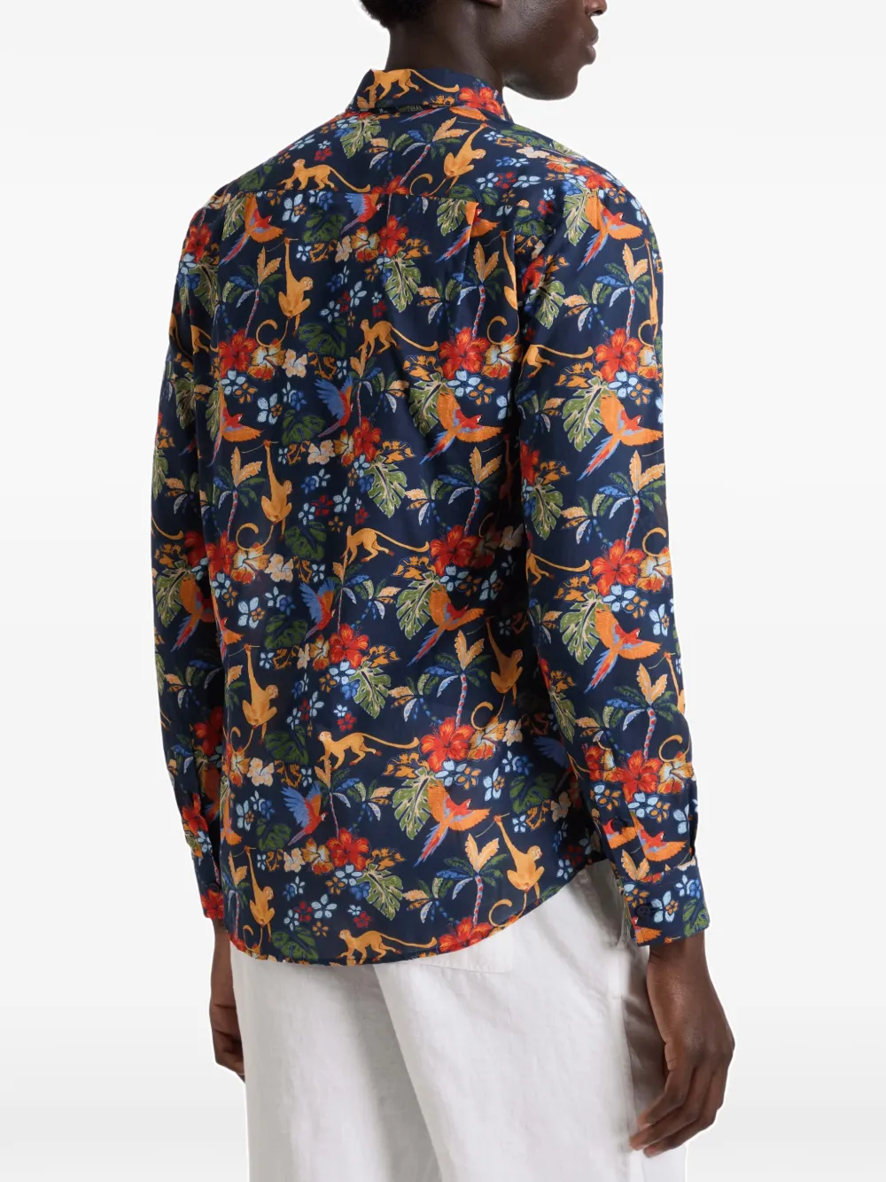 Vilebrequin Salvador shirt met bloemen-print Blauw