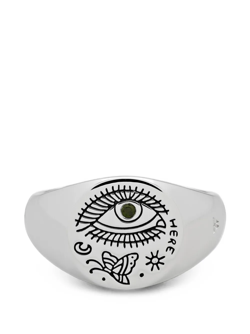 Tom Wood Butterfly tourmaline-embellished ring - Argento