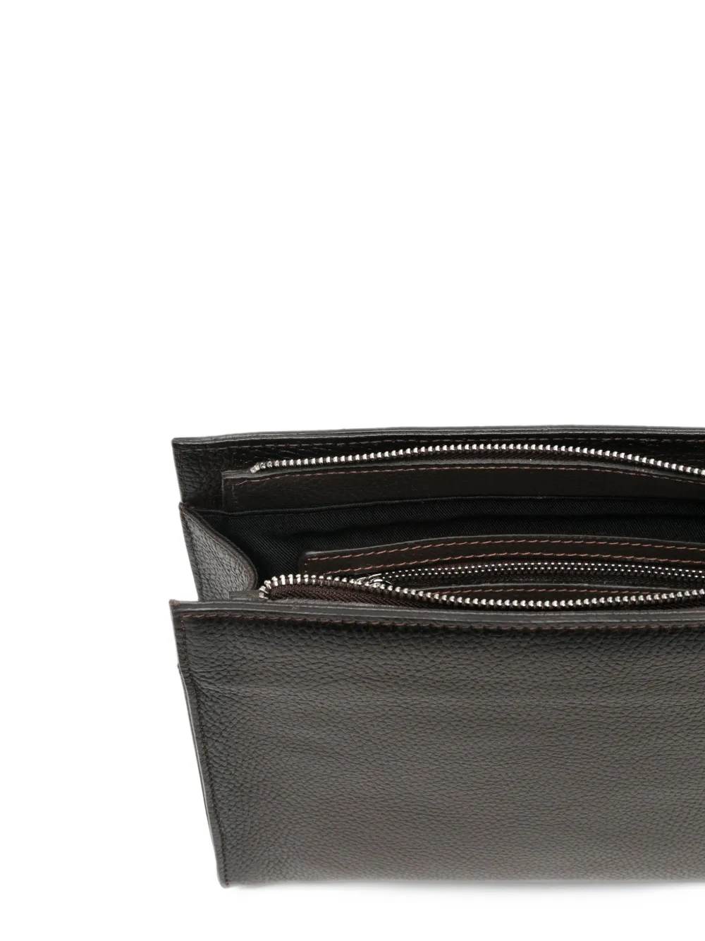 ALBERTO LUTI Leren clutch Bruin
