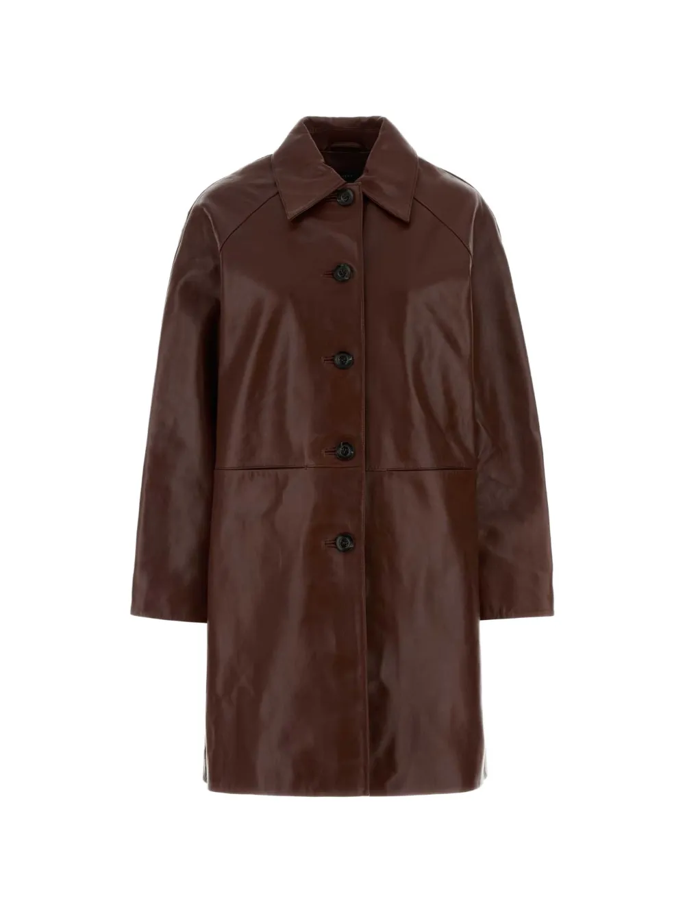 Soeur Logan leather coat - Marrone
