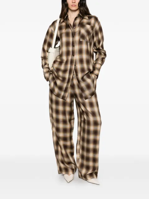 Co plaid-print oversized shirt