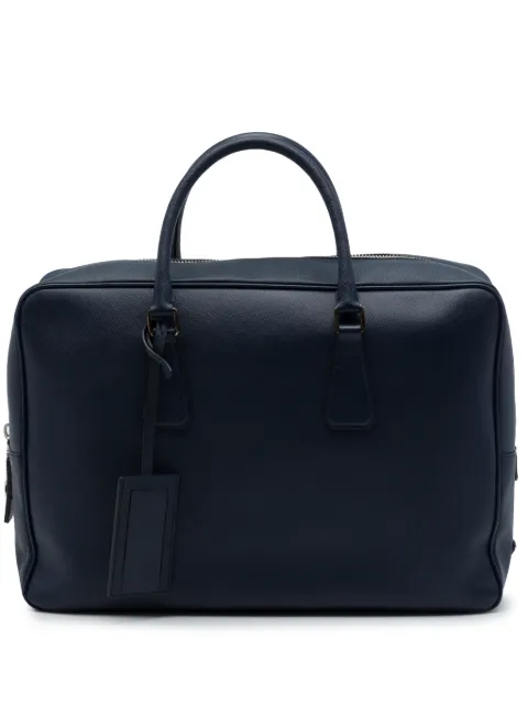 Prada Pre-Owned 2013-2026 Saffiano Travel Briefcase business bag
