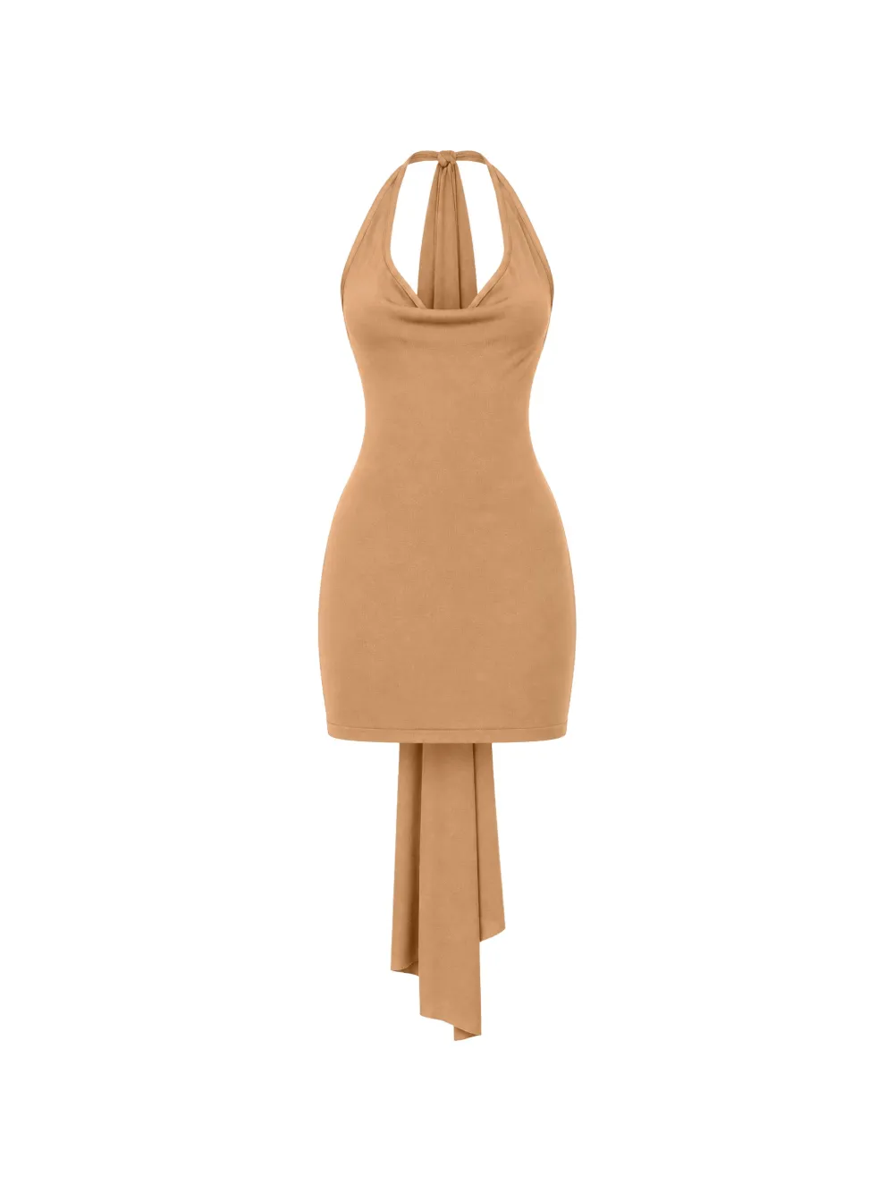 Aya Muse Onda Halter-neck Mini Dress In Neutrals