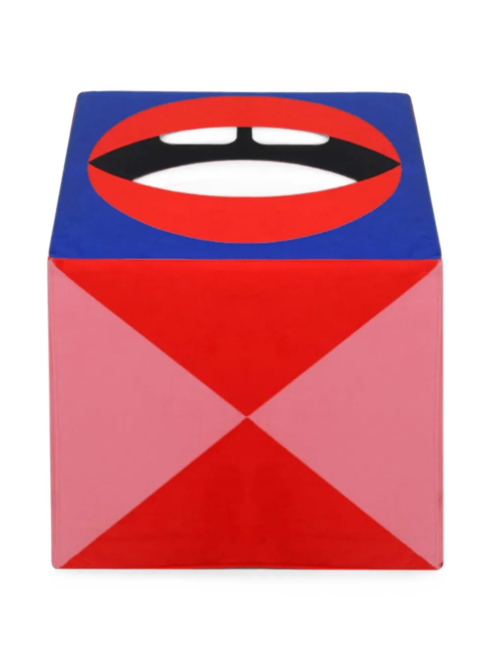 Qeeboo pouf géométrique à imprimé graphique - Rouge Qeeboo pouf géométrique à imprimé graphique - Rouge