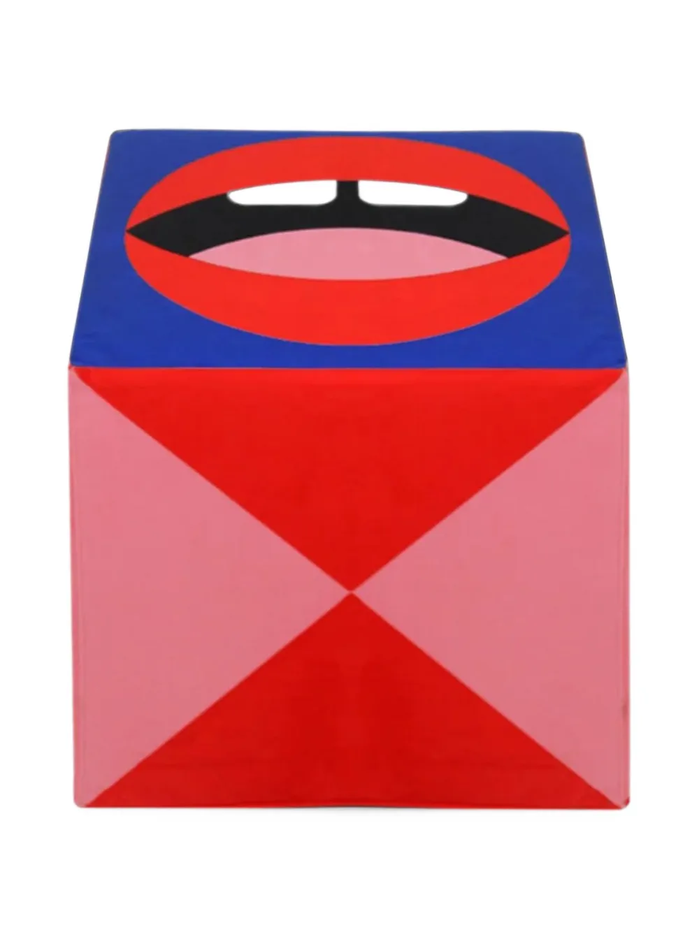 Qeeboo pouf géométrique à imprimé graphique - Rouge Qeeboo pouf géométrique à imprimé graphique - Rouge