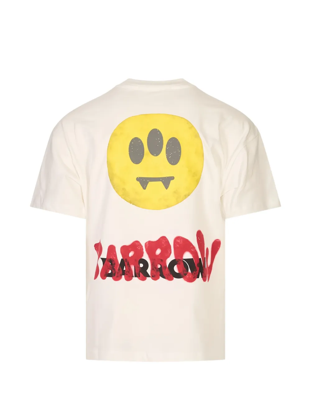 BARROW T-shirt met logo-print en grafische print Wit