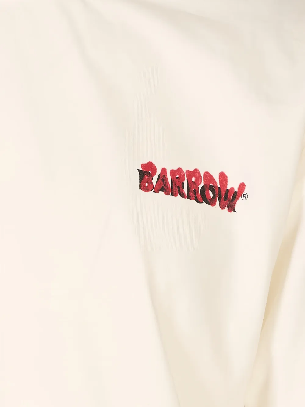 BARROW T-shirt met logo-print en grafische print Wit
