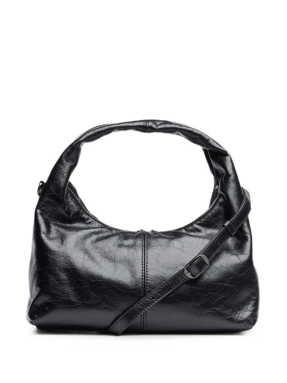 Ash Hazel crinkled-finish tote bag